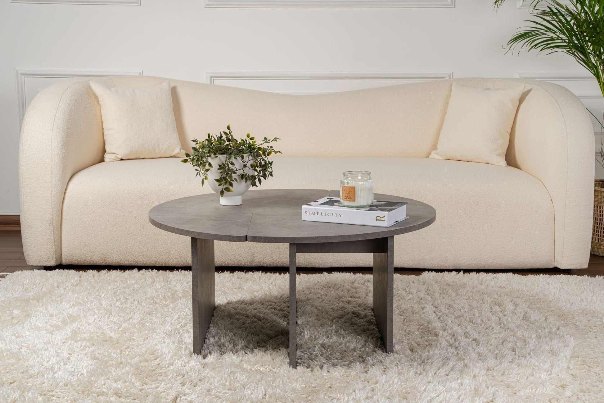 Stolić za kavu Moira - Concrete Grey | AG-vitahome.hr