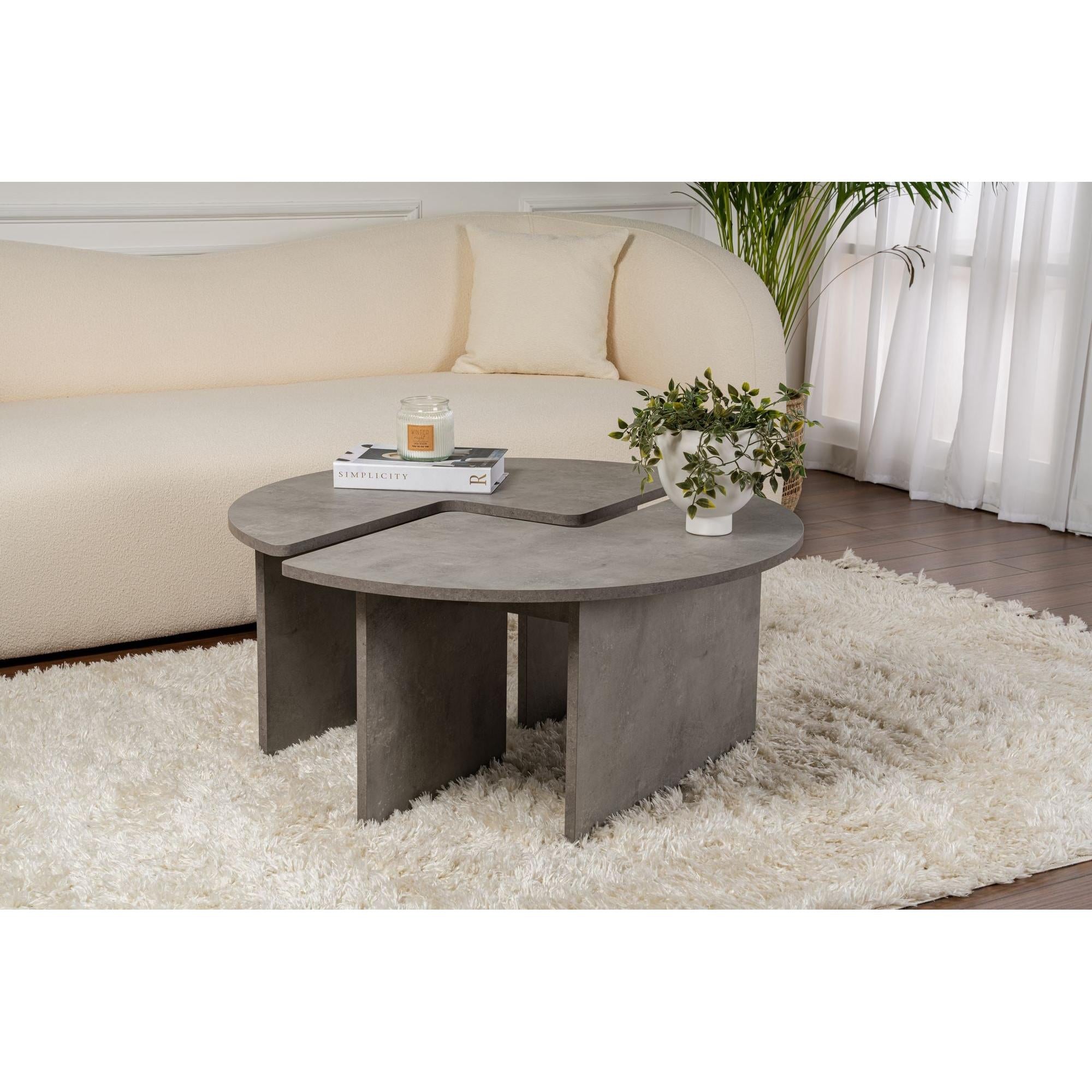 Stolić za kavu Moira - Concrete Grey | AG-vitahome.hr