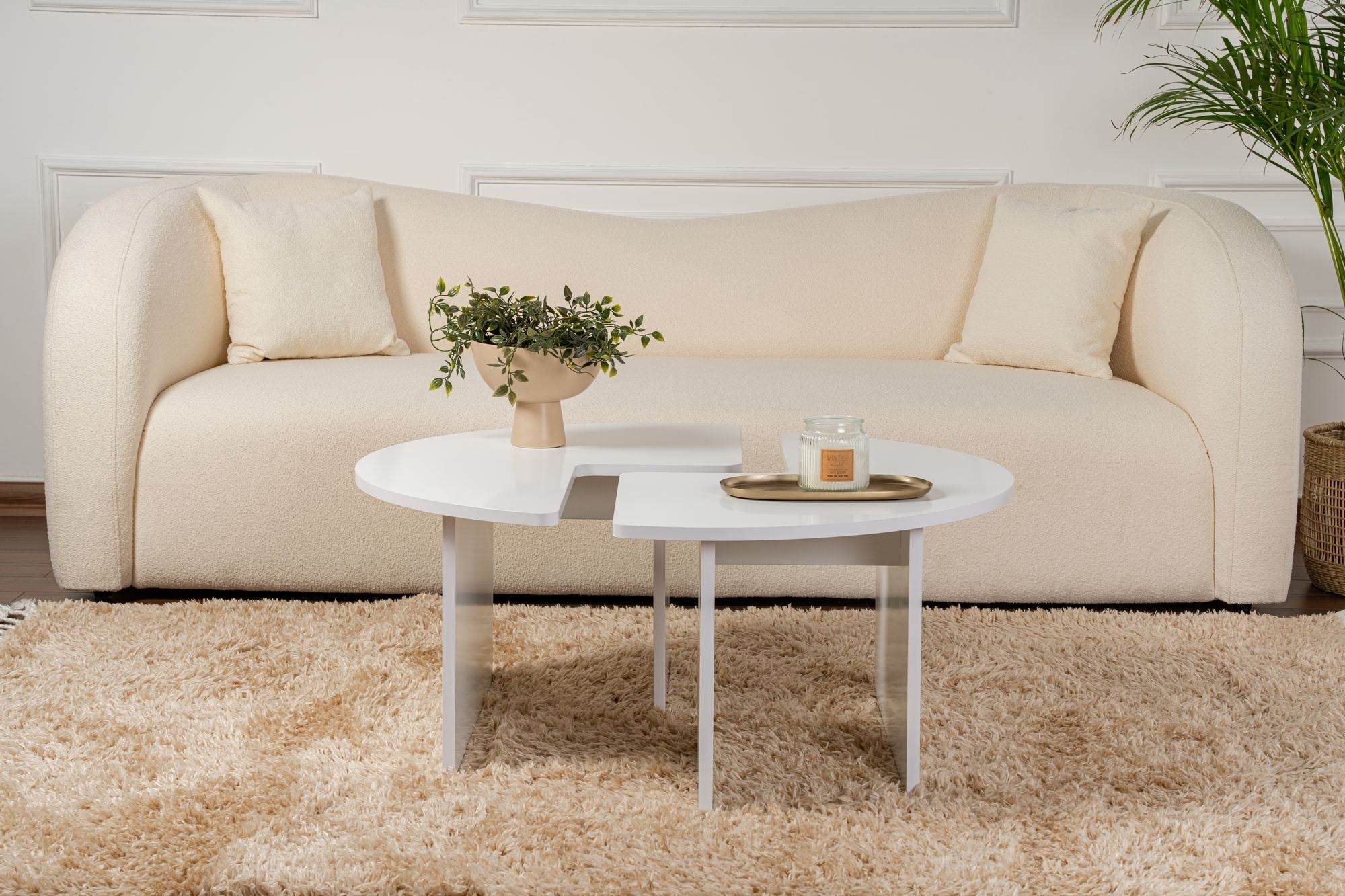 Stolić za kavu Moira - Natural White | AG-vitahome.hr
