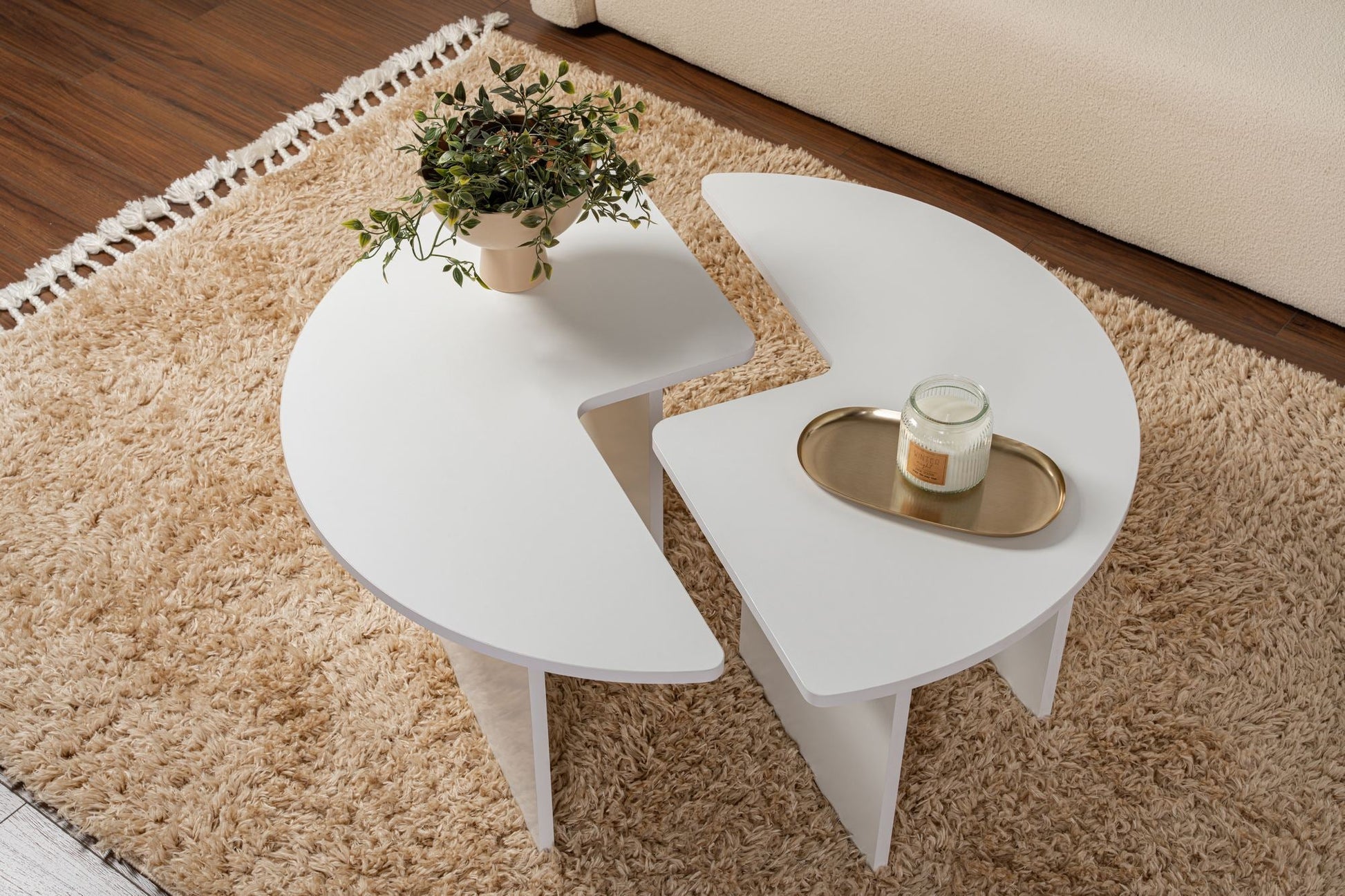 Stolić za kavu Moira - Natural White | AG-vitahome.hr