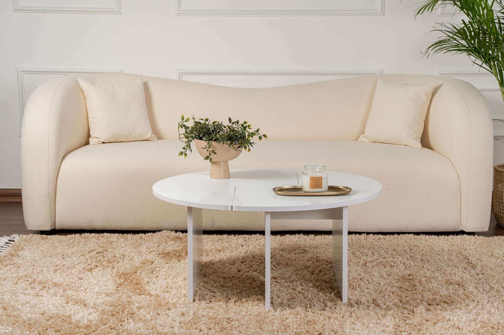 Stolić za kavu Moira - Natural White | AG-vitahome.hr