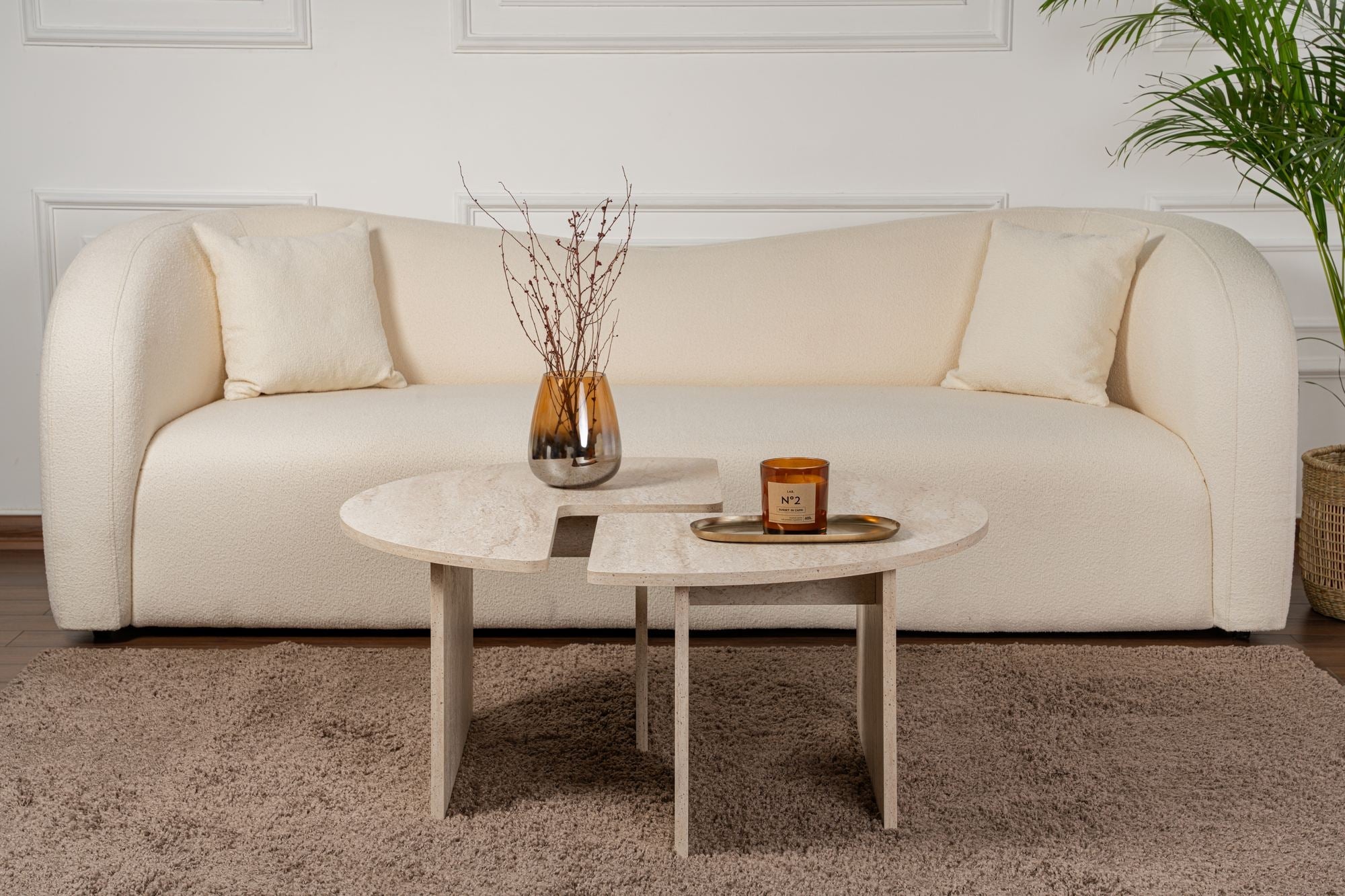 Stolić za kavu Moira - Travertine | AG-vitahome.hr
