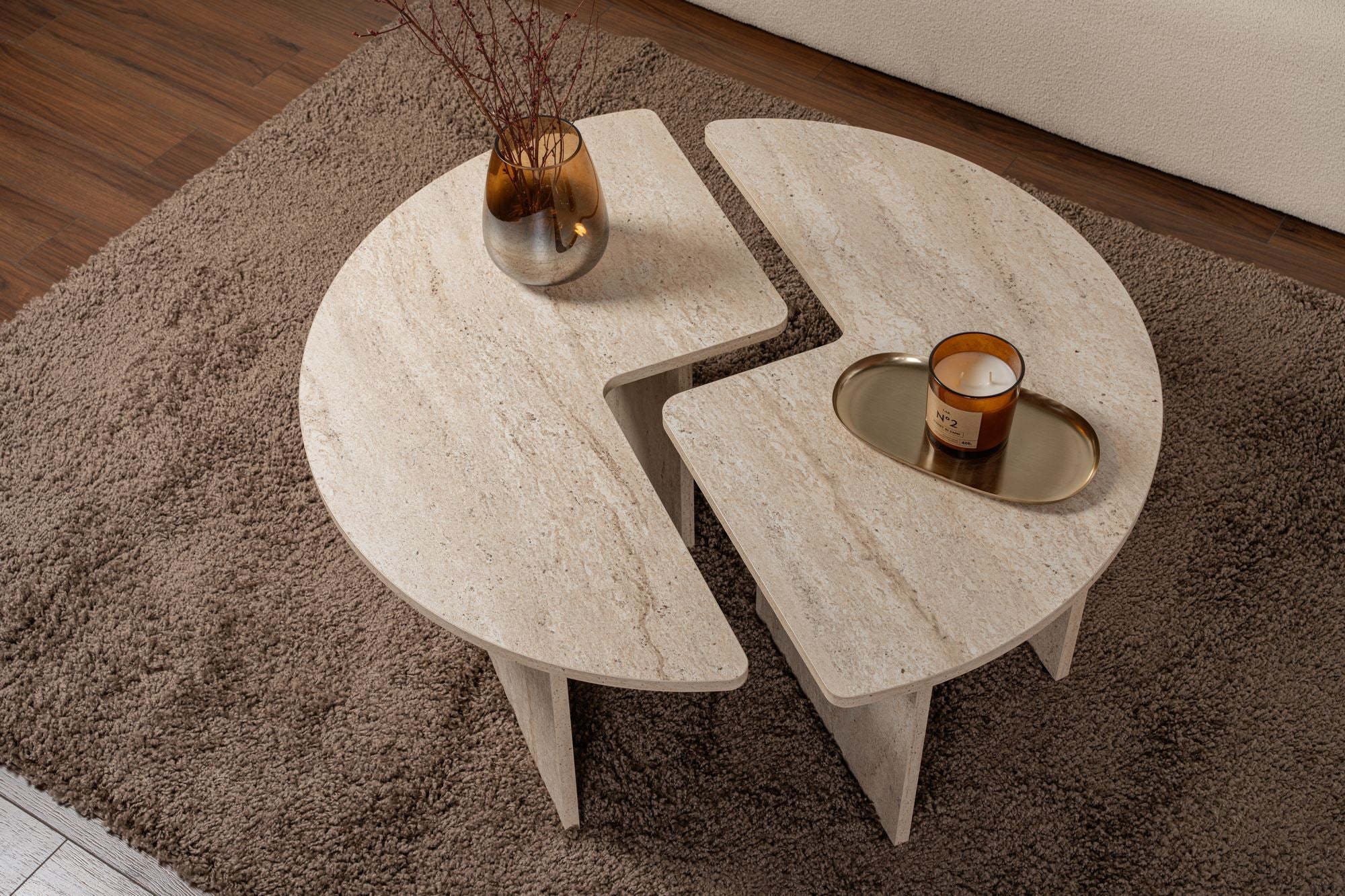 Stolić za kavu Moira - Travertine | AG-vitahome.hr