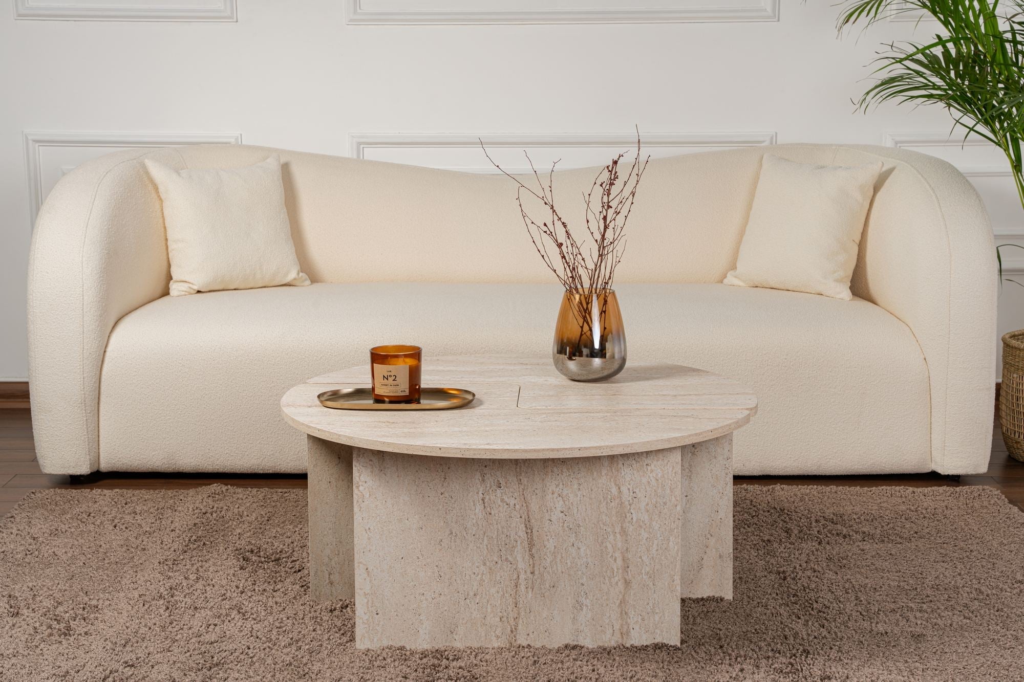 Stolić za kavu Moira - Travertine | AG-vitahome.hr