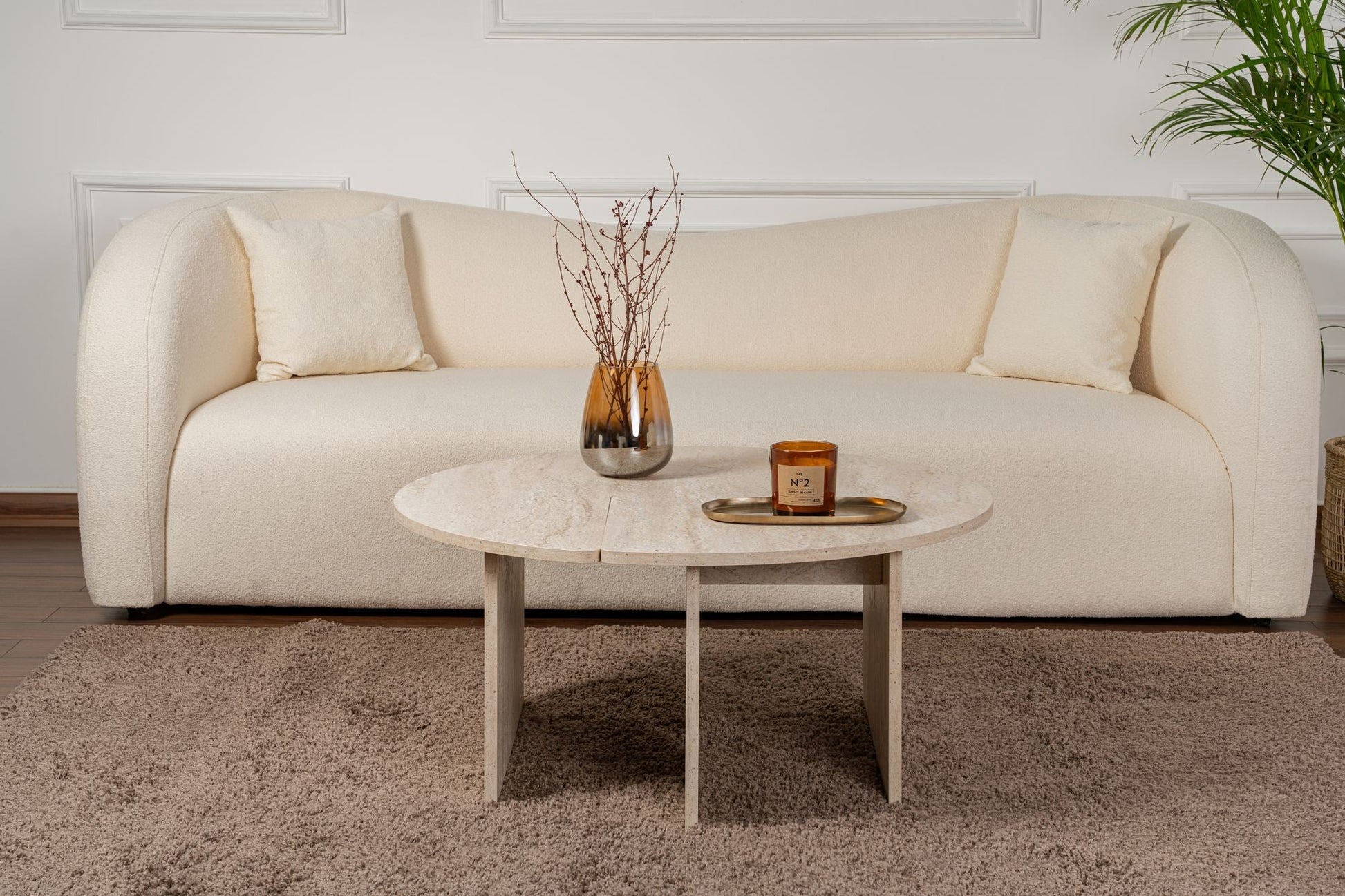 Stolić za kavu Moira - Travertine | AG-vitahome.hr