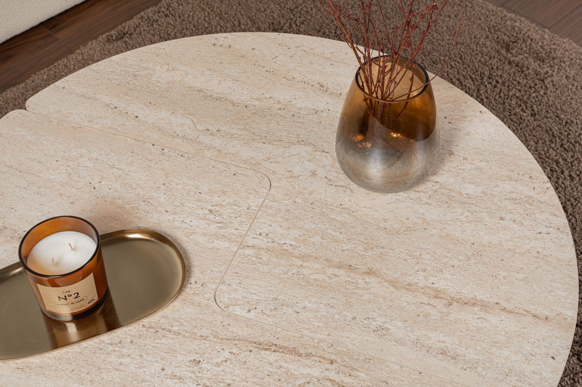 Stolić za kavu Moira - Travertine | AG-vitahome.hr