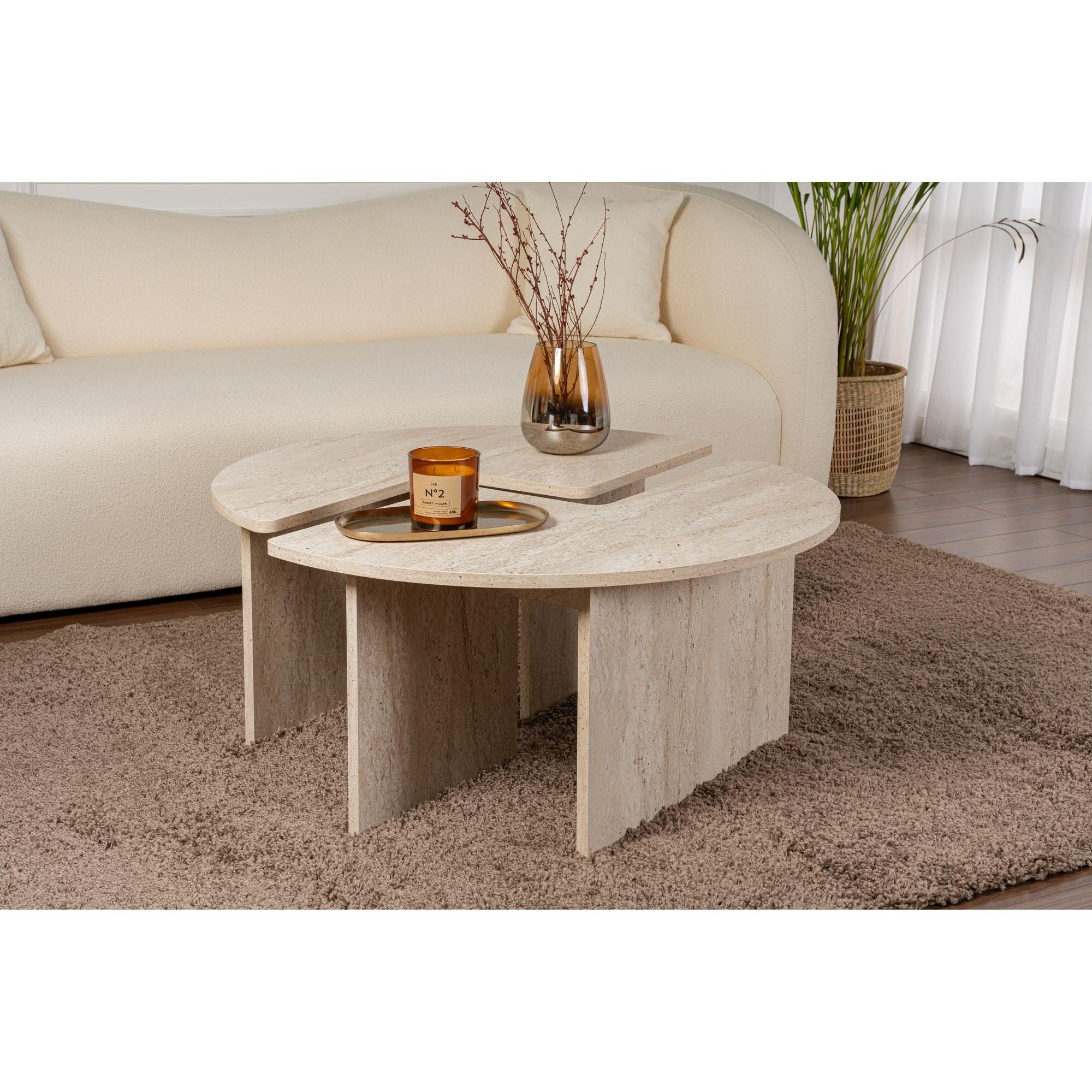 Stolić za kavu Moira - Travertine | AG-vitahome.hr