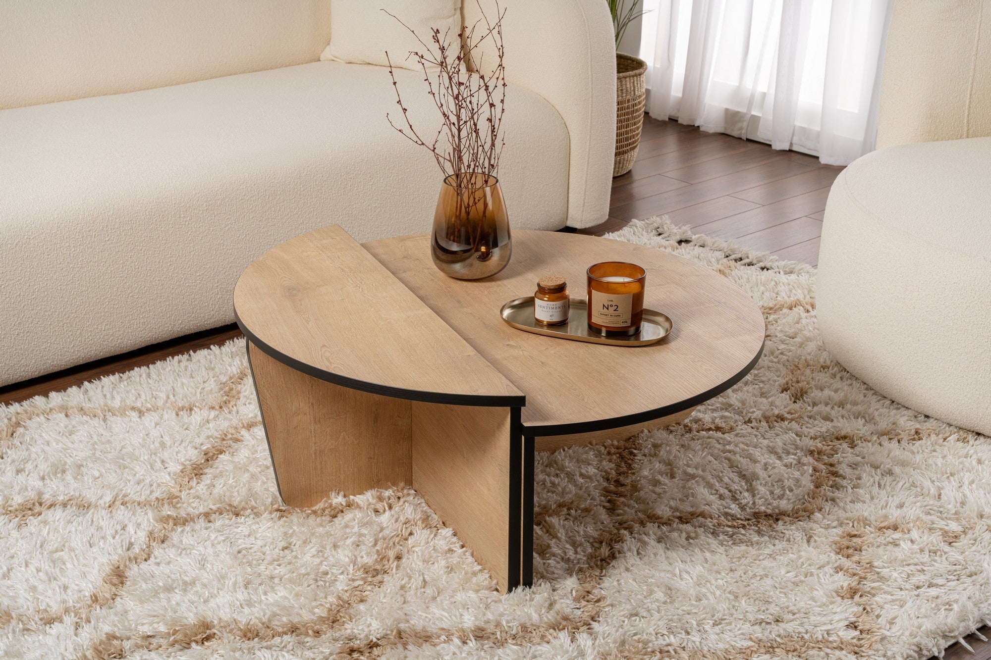 Stolić za kavu Orion - Honey Oak, Black | AG-vitahome.hr