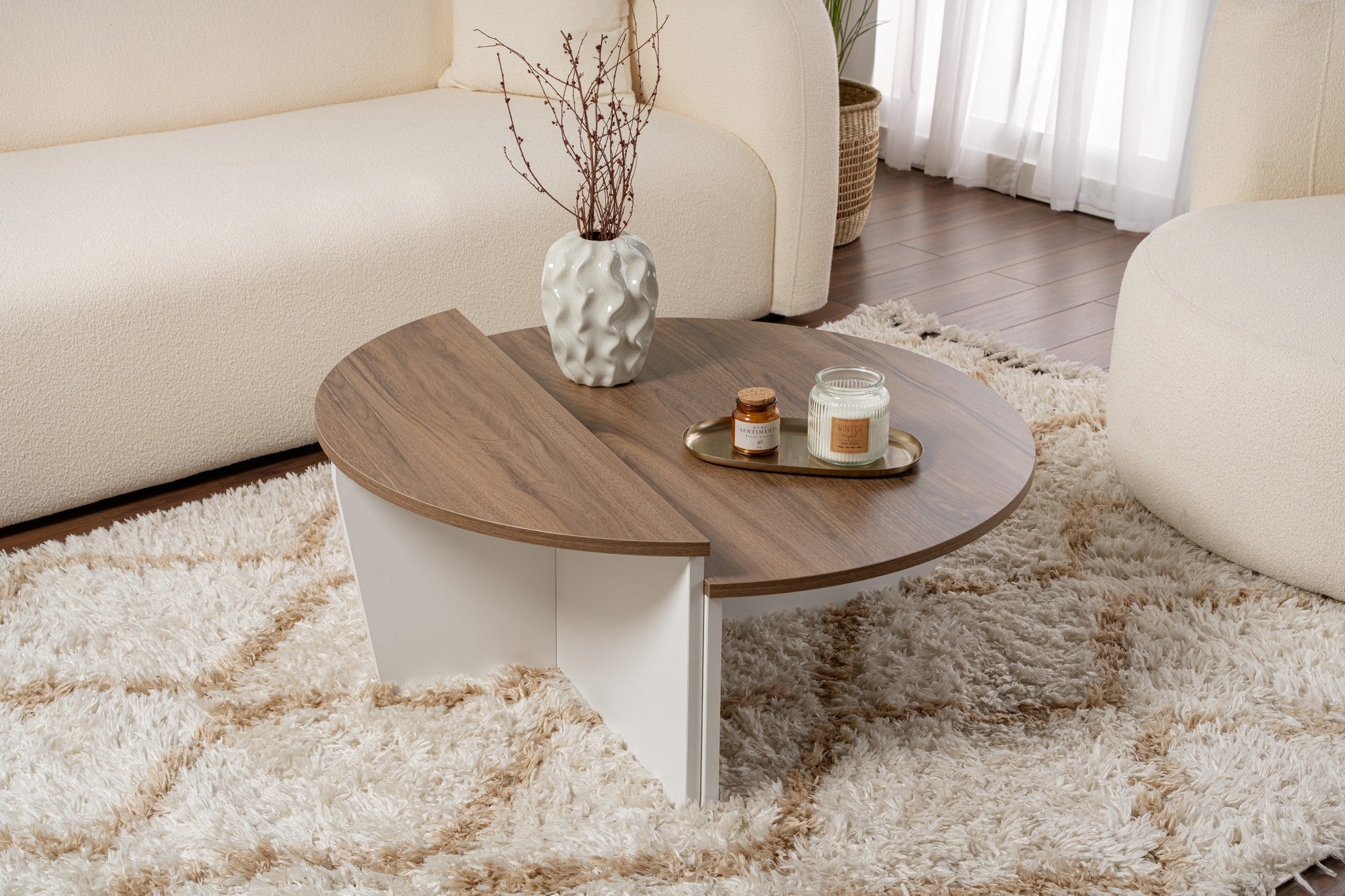 Stolić za kavu Orion - Walnut, White | AG-vitahome.hr