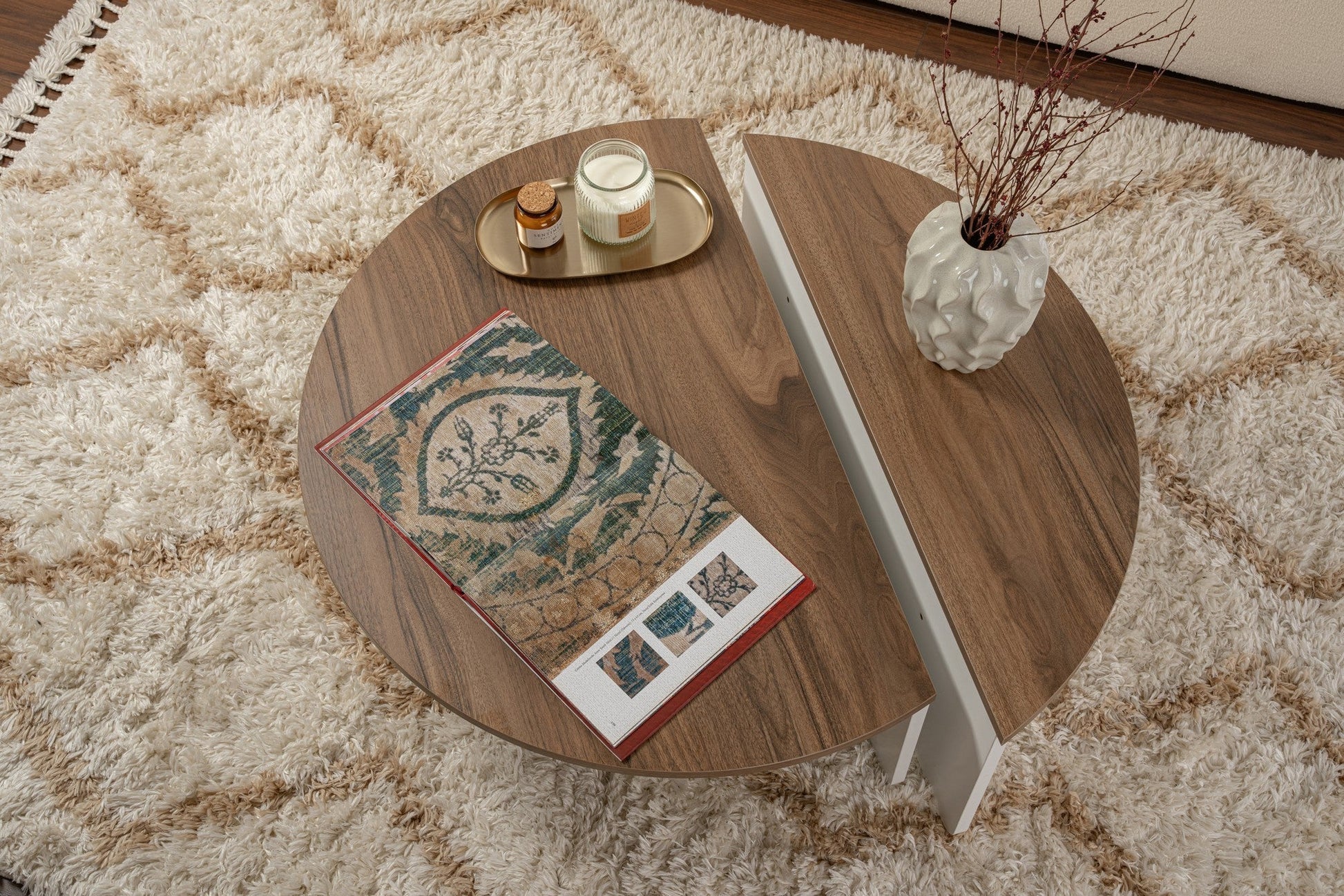 Stolić za kavu Orion - Walnut, White | AG-vitahome.hr