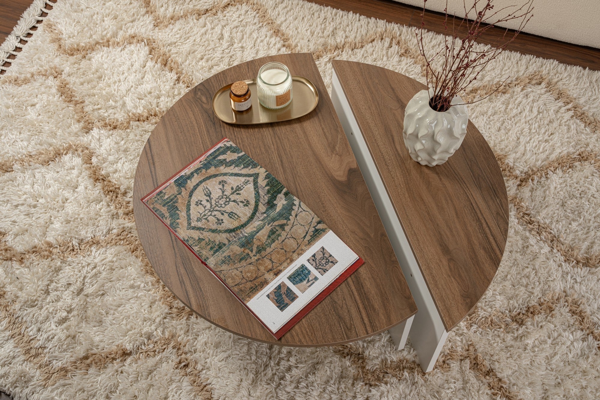 Stolić za kavu Orion - Walnut, White | AG-vitahome.hr