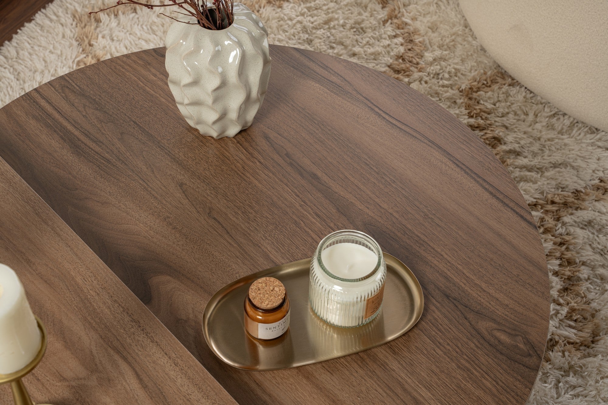 Stolić za kavu Orion - Walnut, White | AG-vitahome.hr