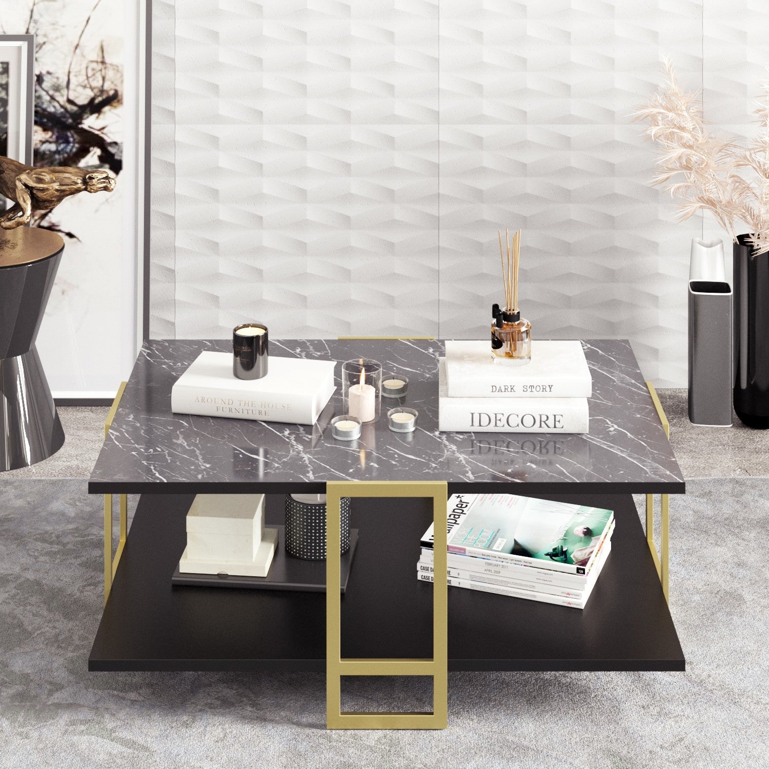 Stolić za kavu Polka - Black | AG-vitahome.hr