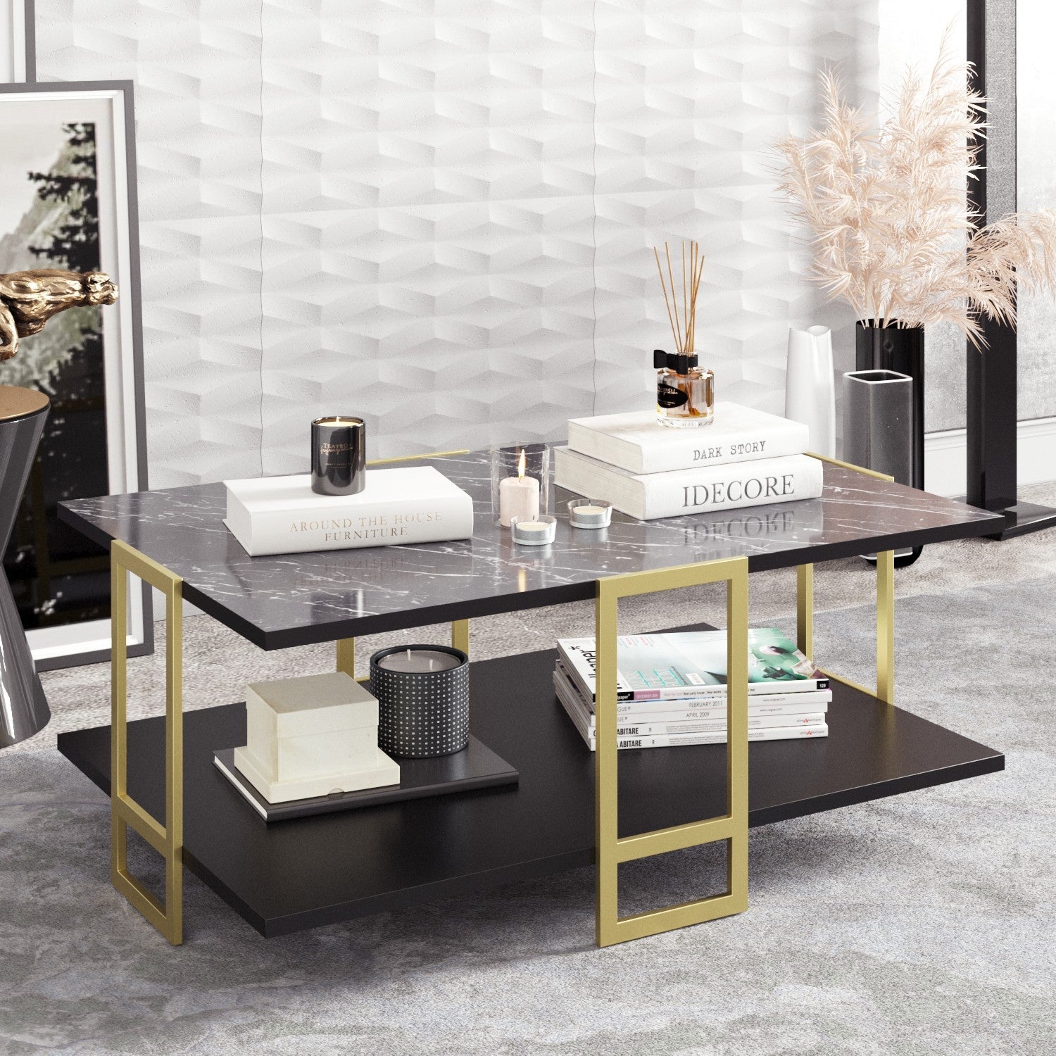 Stolić za kavu Polka - Black | AG-vitahome.hr