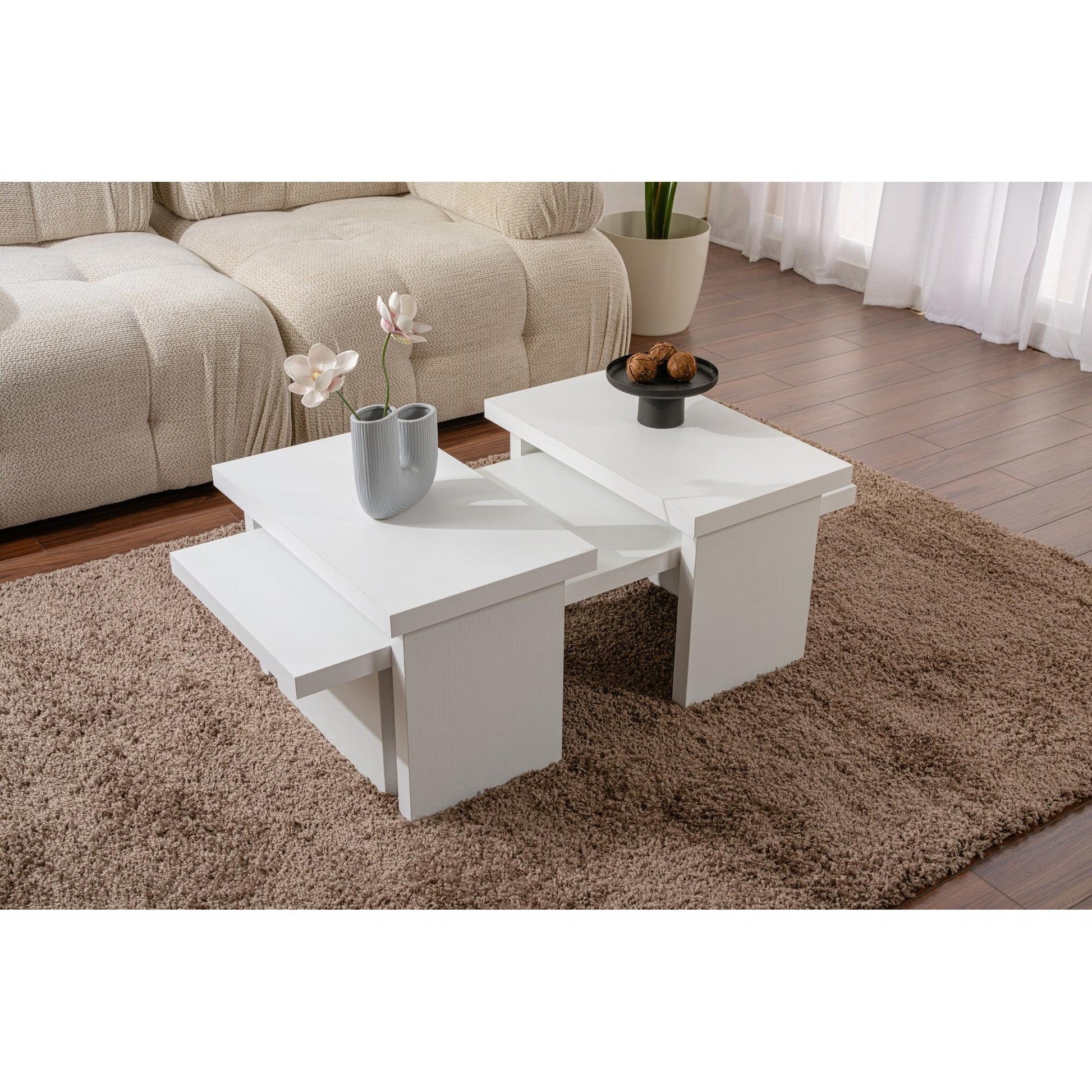 Stolić za kavu Sanctuary - Wood White | AG-vitahome.hr