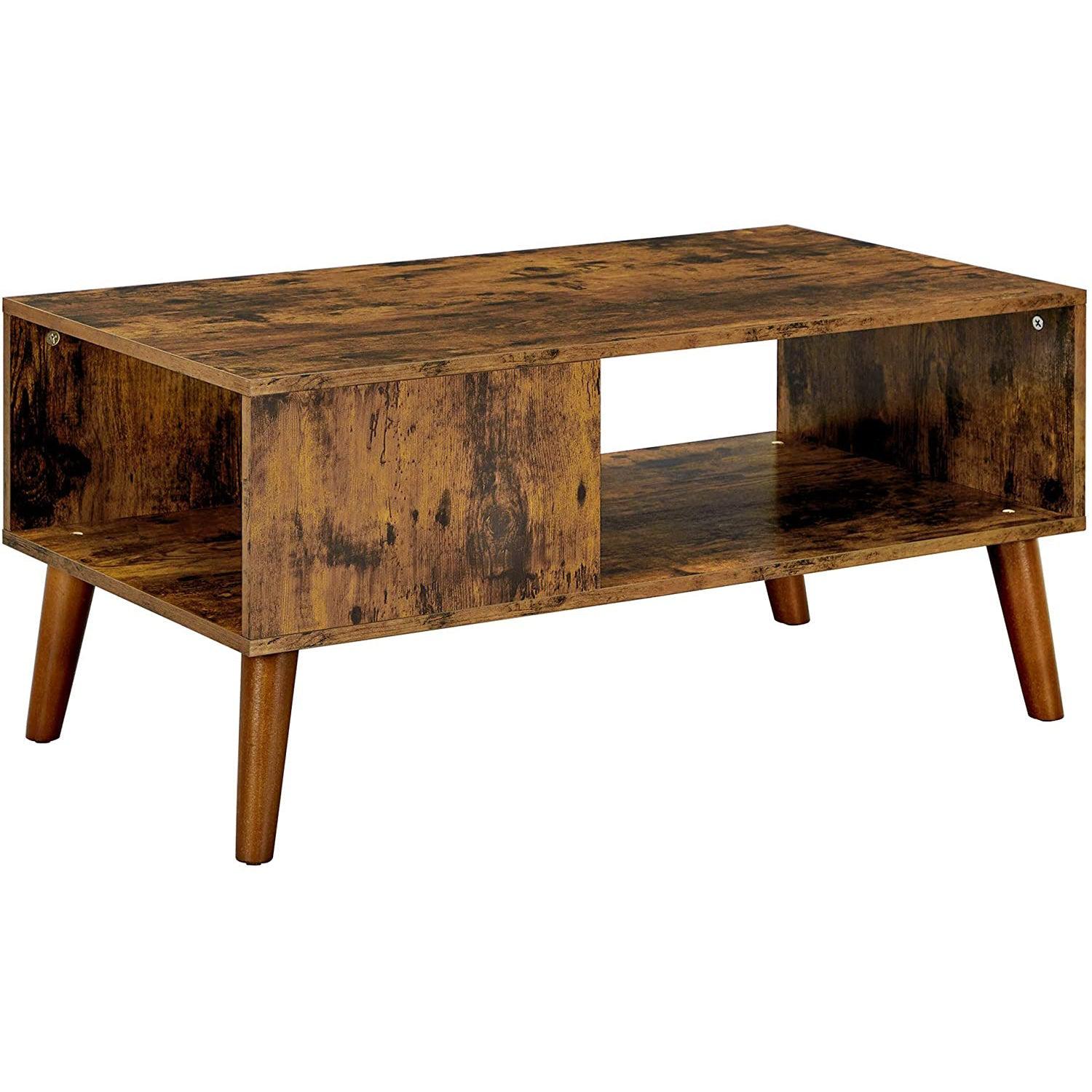 Stolić za kavu u retro stilu, TV ormarić, 100 x 50 x 45 cm, rustično smeđi | VASAGLE-vitahome.hr