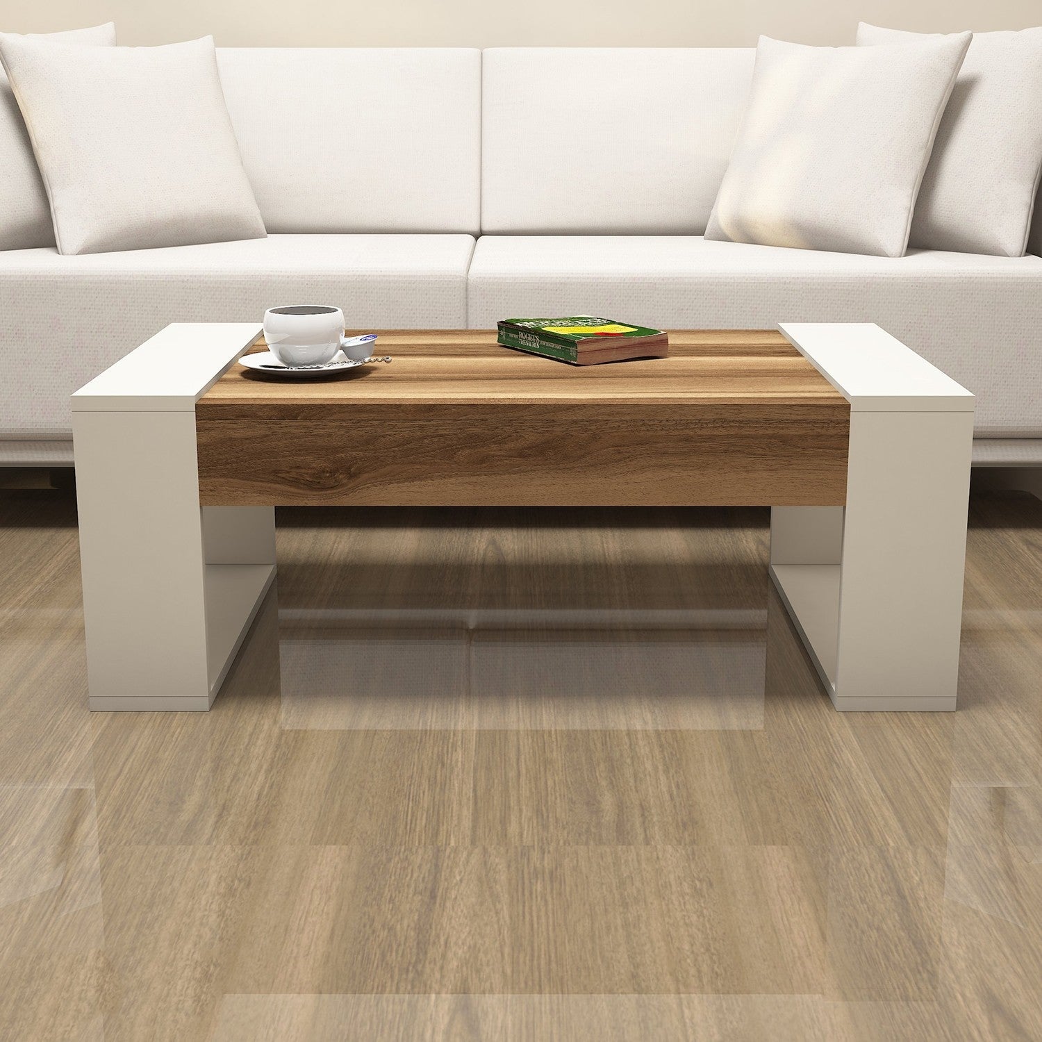 Stolić za kavu Venüs - Walnut, Cream | AG-vitahome.hr