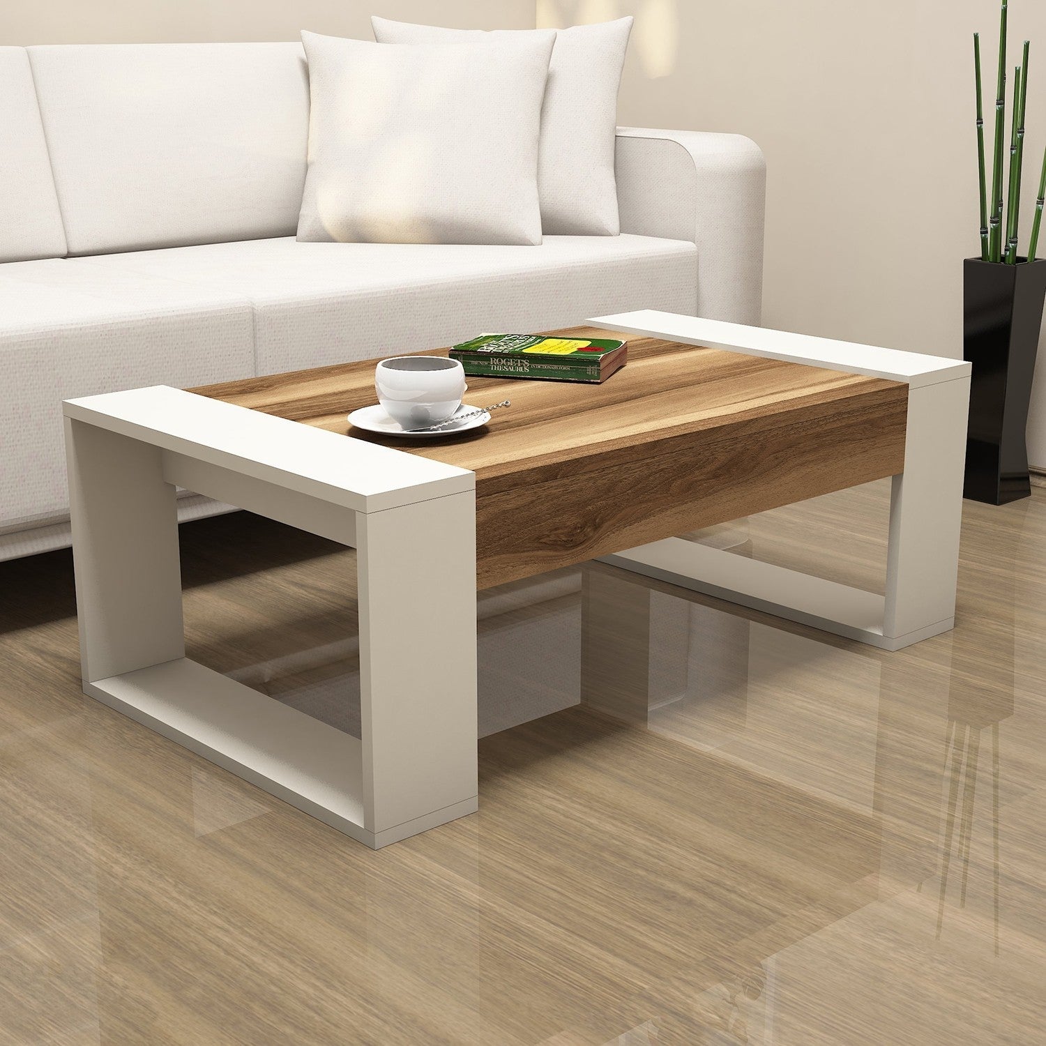Stolić za kavu Venüs - Walnut, Cream | AG-vitahome.hr