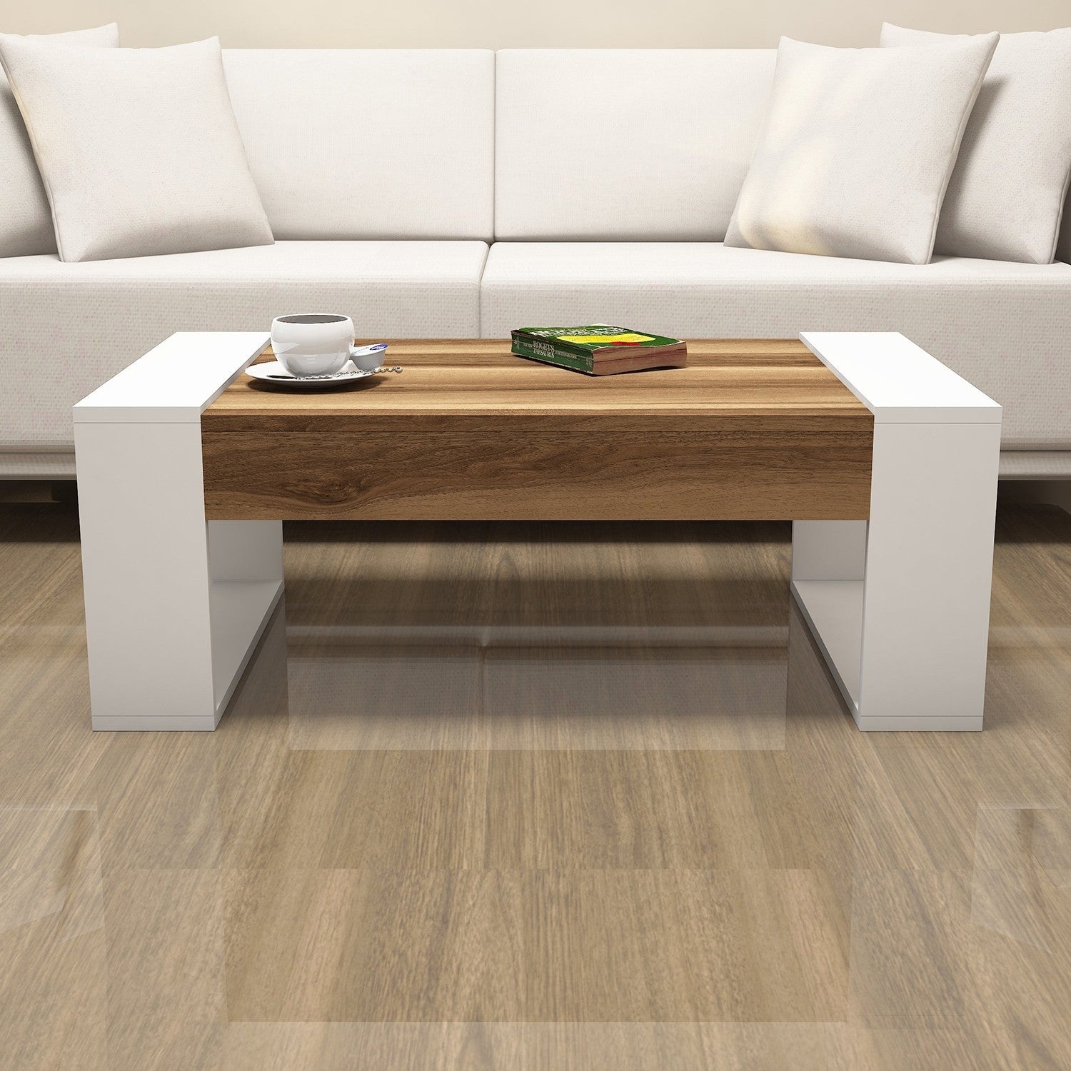 Stolić za kavu Venüs - Walnut, White | AG-vitahome.hr