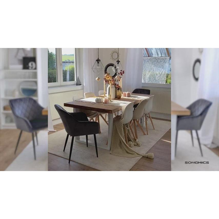 Stolica, presvučena fotelja nosivosti 110 kg, 62,5 x 60 x 85 cm, siva | SONGMICS-vitahome.hr