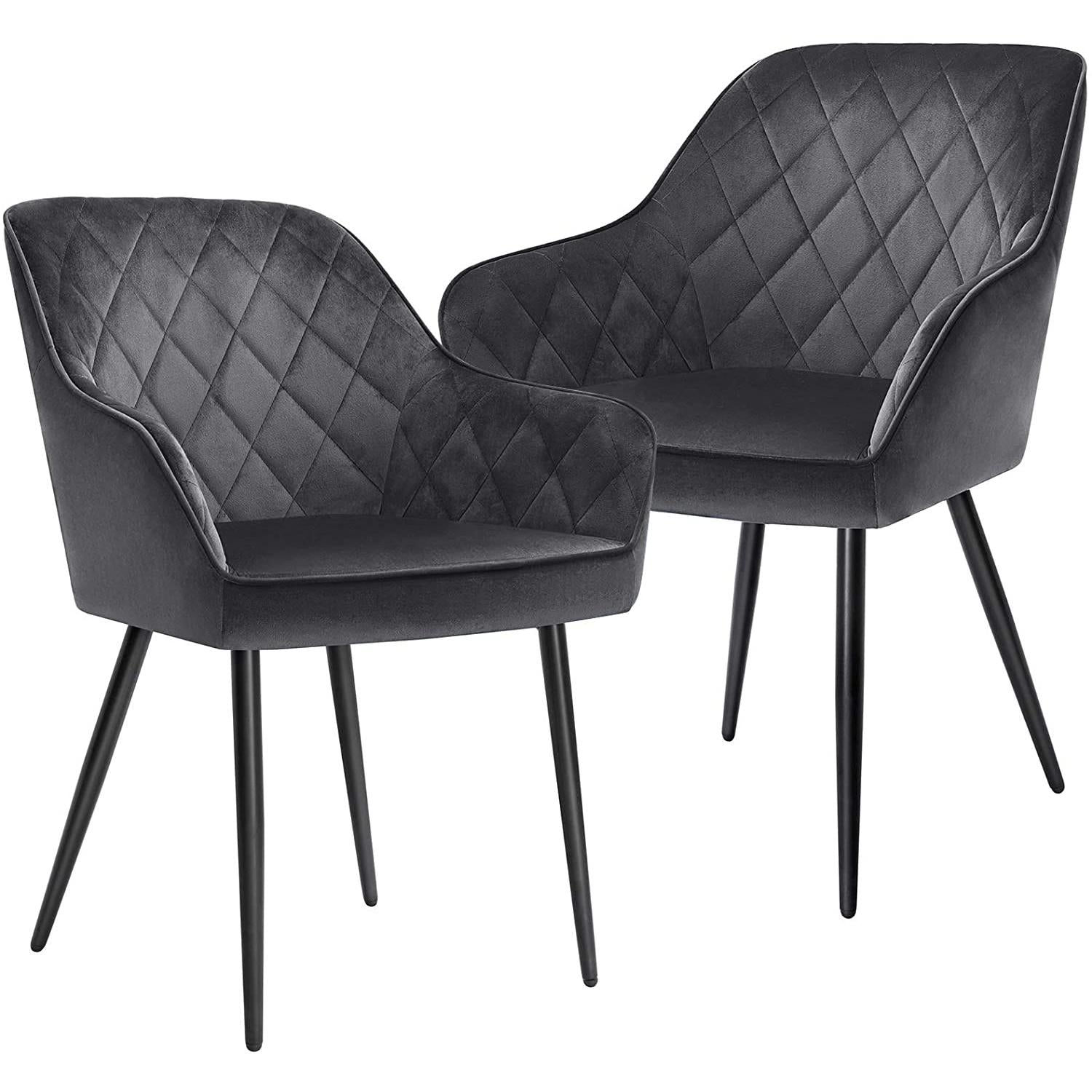 Stolica, presvučena fotelja nosivosti 110 kg, 62,5 x 60 x 85 cm, siva | SONGMICS-vitahome.hr