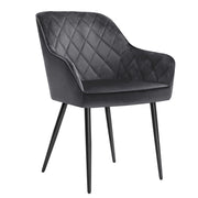 Stolica, presvučena fotelja nosivosti 110 kg, 62,5 x 60 x 85 cm, siva | SONGMICS-vitahome.hr