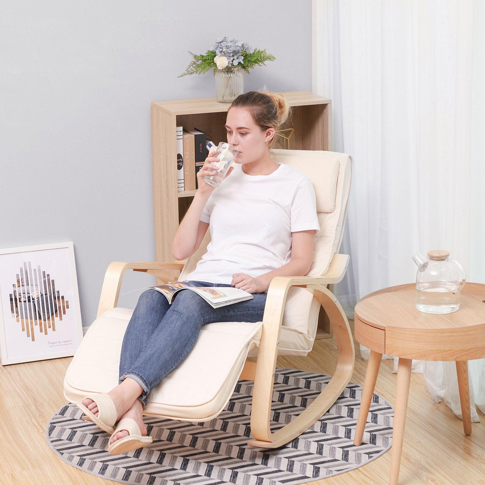 Stolica za ljuljanje, maksimalne nosivosti do 150 kg, bež boje | SONGMICS-vitahome.hr