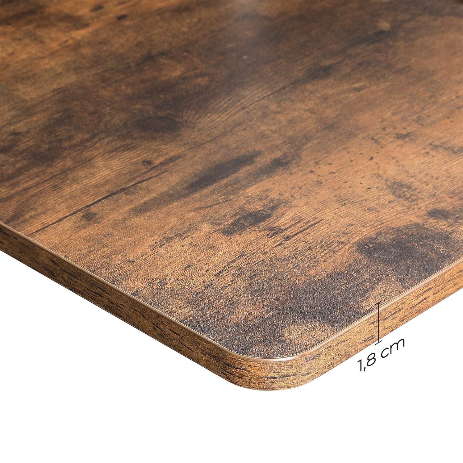 Stolna ploča sa zaobljenim kutovima, 120x60x1.8 cm, rustikalno smeđa | SONGMICS-vitahome.hr