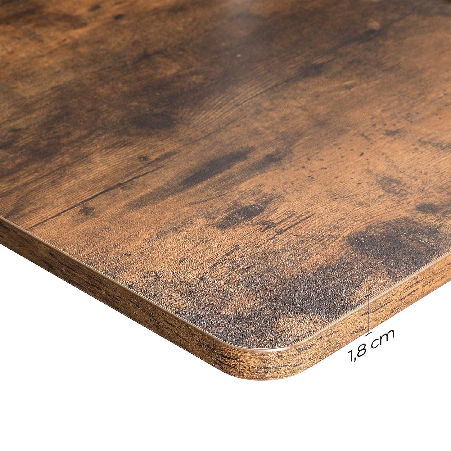 Stolna ploča sa zaobljenim kutovima, 120x60x1.8 cm, rustikalno smeđa | SONGMICS-vitahome.hr