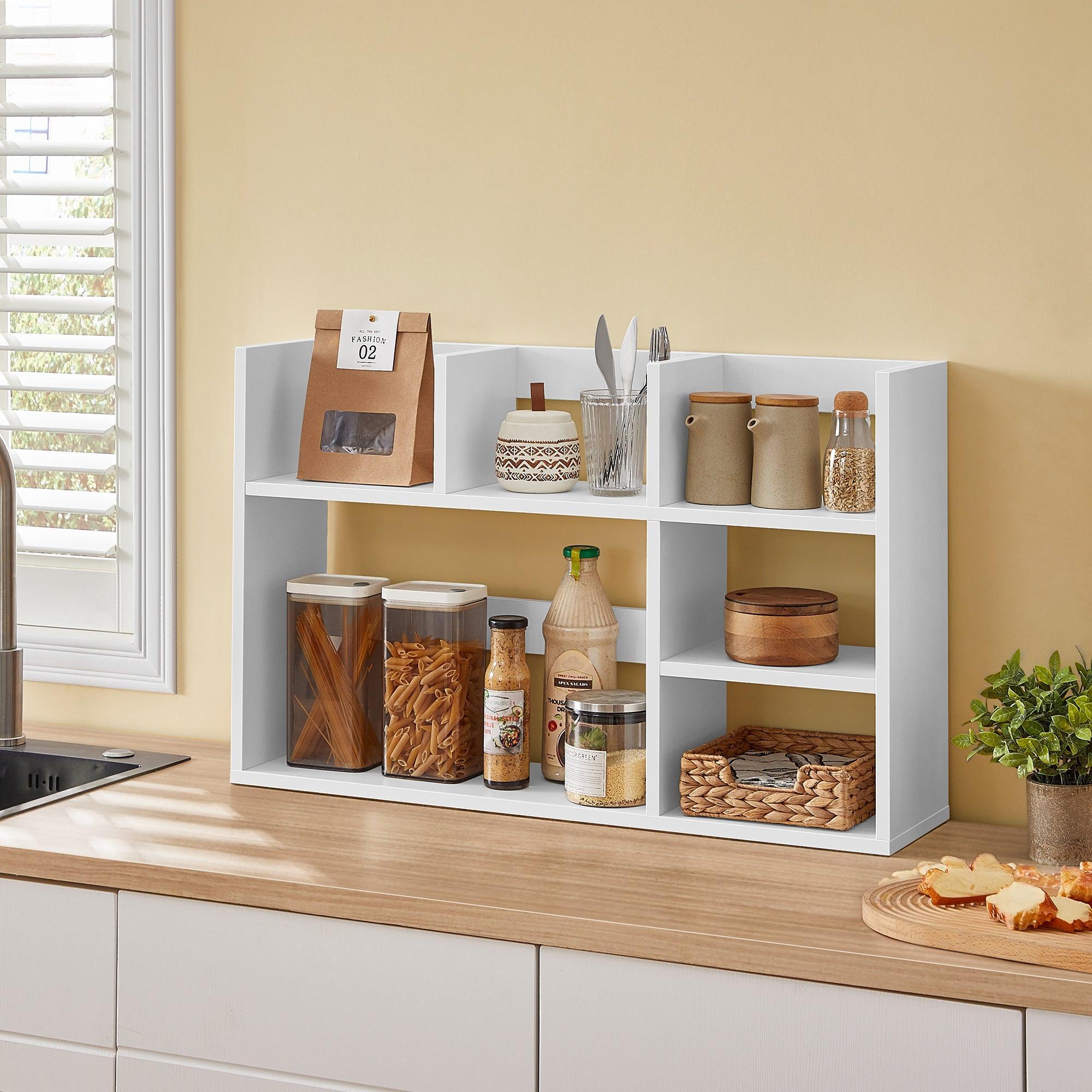 Stolna polica za kuhinju ili ured, 80 × 20 × 50 cm, bijela | VASAGLE-VASAGLE-Vita Home