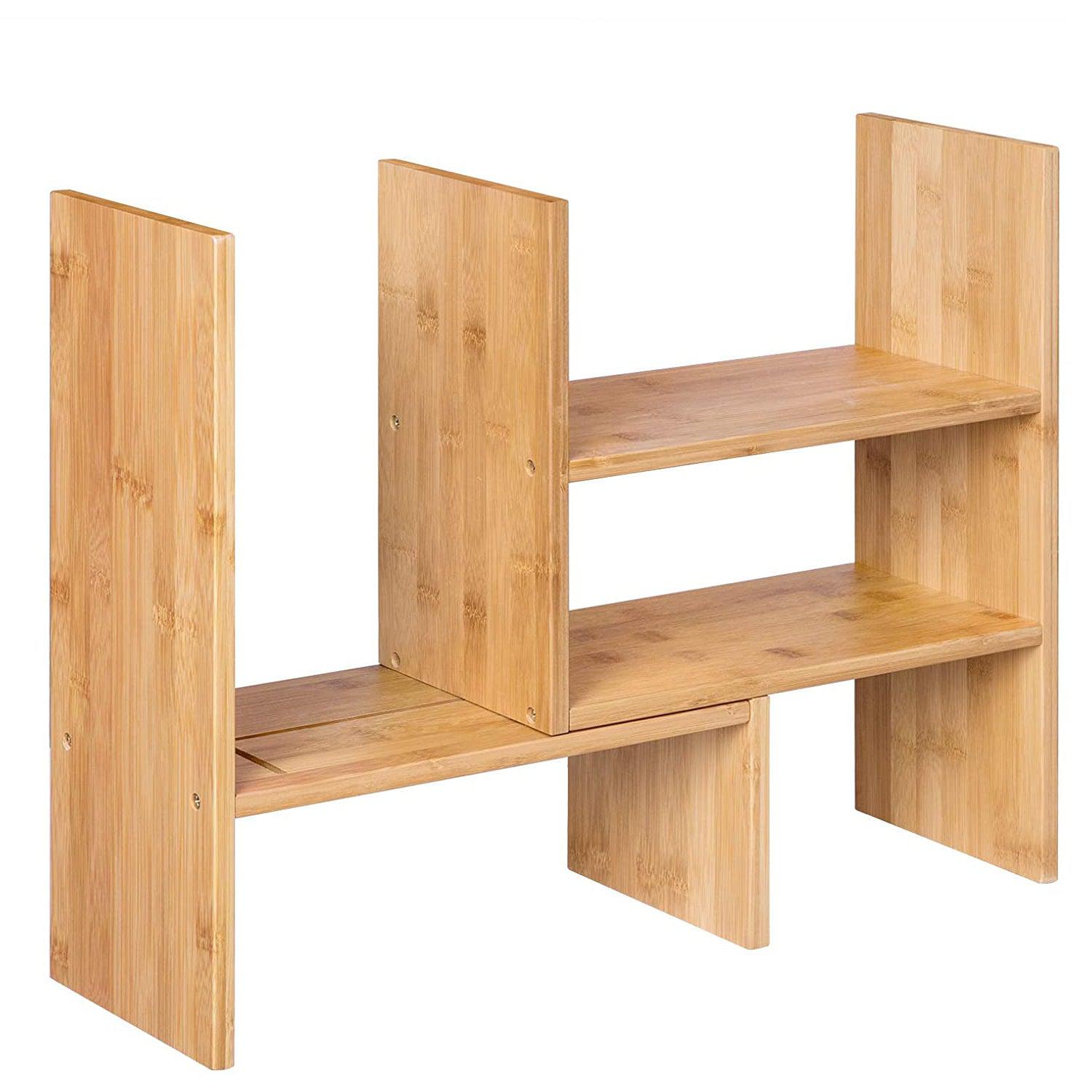 Stolni organizator od bambusa s 3 prilagodljiva modula | SONGMICS-vitahome.hr