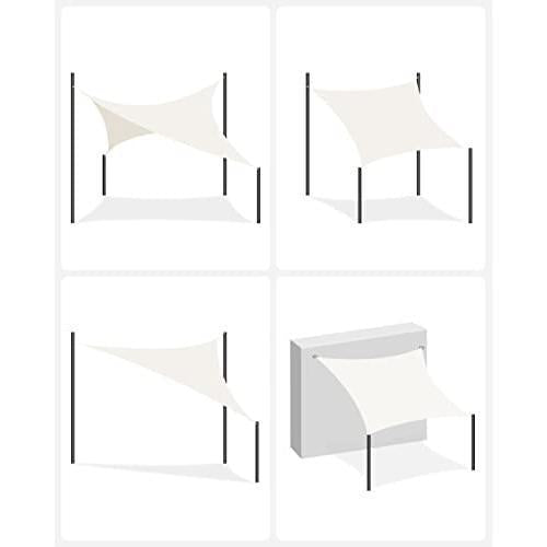 Sunčano jedro 2 x 3 m, vodootporna s 93% UV zaštite, bijele boje | SONGMICS-vitahome.hr