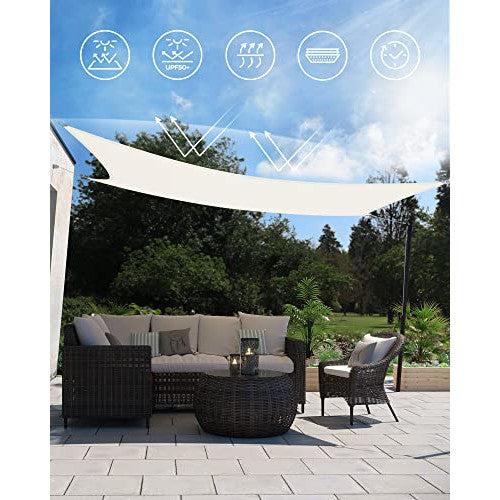 Sunčano jedro 2 x 3 m, vodootporna s 93% UV zaštite, bijele boje | SONGMICS-vitahome.hr