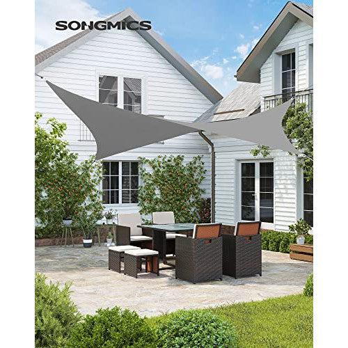 Sunčano jedro 2 x 3 m, vodootporna s 93% UV zaštite, svijetlo sive boje | SONGMICS-vitahome.hr