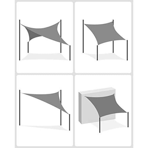 Sunčano jedro 3 x 4 m, vodootporna s 93% UV zaštite,dimno sive boje | SONGMICS-vitahome.hr