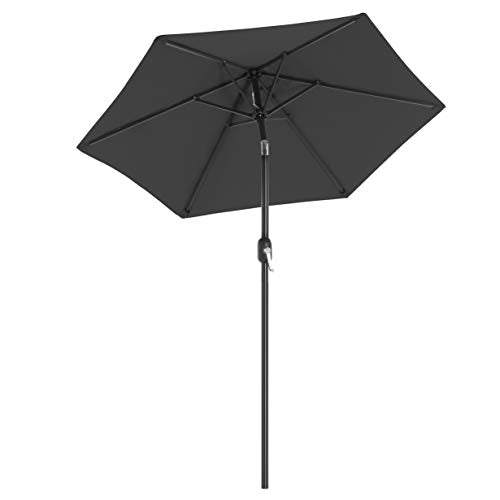 Suncobran 197 cm, UPF 50+, nagib u 2 smjera, ručka za otvaranje, siva