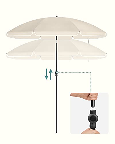 suncobran 200 cm, UPF 50+ zaštita, nagibni, bez postolja, bež