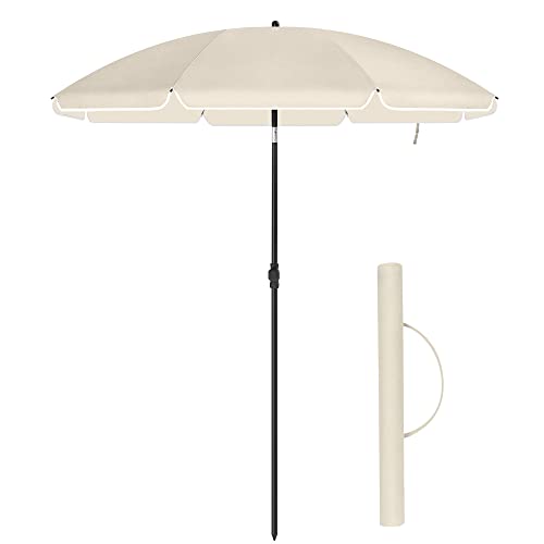 suncobran 200 cm, UPF 50+ zaštita, nagibni, bez postolja, bež