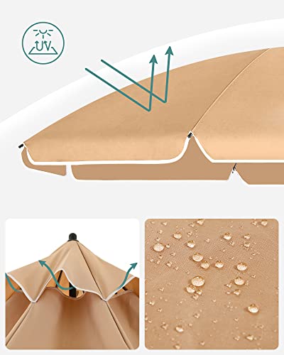 Suncobran 200 cm, UPF 50+ zaštita od sunca, bez postolja – taupe