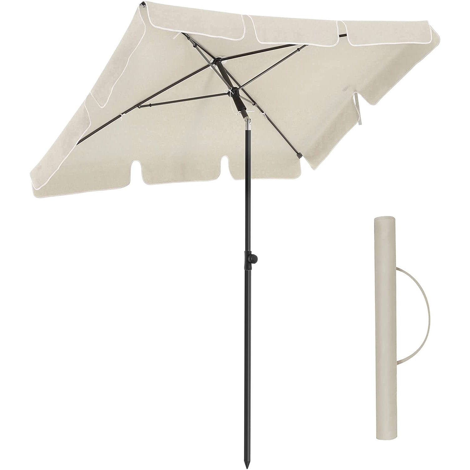 suncobran 200 x 125 cm, UV zaštita do UPF 50+, vrtni suncobran, sklopivi | SONGMICS-vitahome.hr