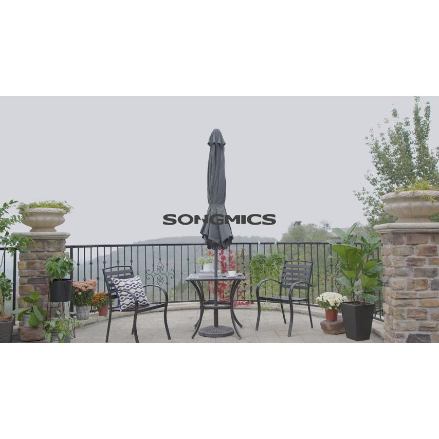 Suncobran 300 cm, UPF 50+, s nagibom od 30° na obje strane, bež boje | SONGMICS-vitahome.hr