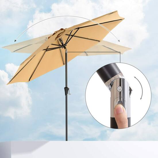 Suncobran, O 300 cm, vrtni suncobran, UV zaštita do UPF 50+ (držač nije uključen) | SONGMICS-vitahome.hr