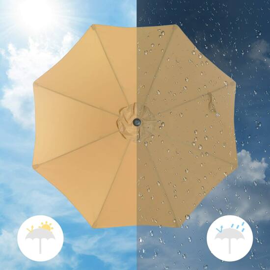 Suncobran, O 300 cm, vrtni suncobran, UV zaštita do UPF 50+ (držač nije uključen) | SONGMICS-vitahome.hr