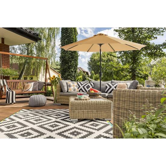 Suncobran, O 300 cm, vrtni suncobran, UV zaštita do UPF 50+ (držač nije uključen) | SONGMICS-vitahome.hr