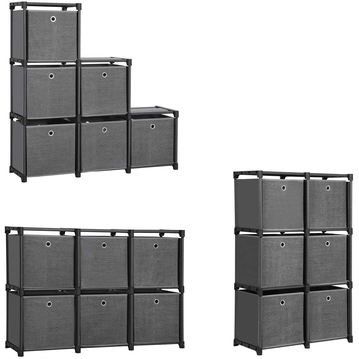 Sustav za pohranu sa 6 kutija od tkanine, 105 x 30 x 105 | SONGMICS-vitahome.hr
