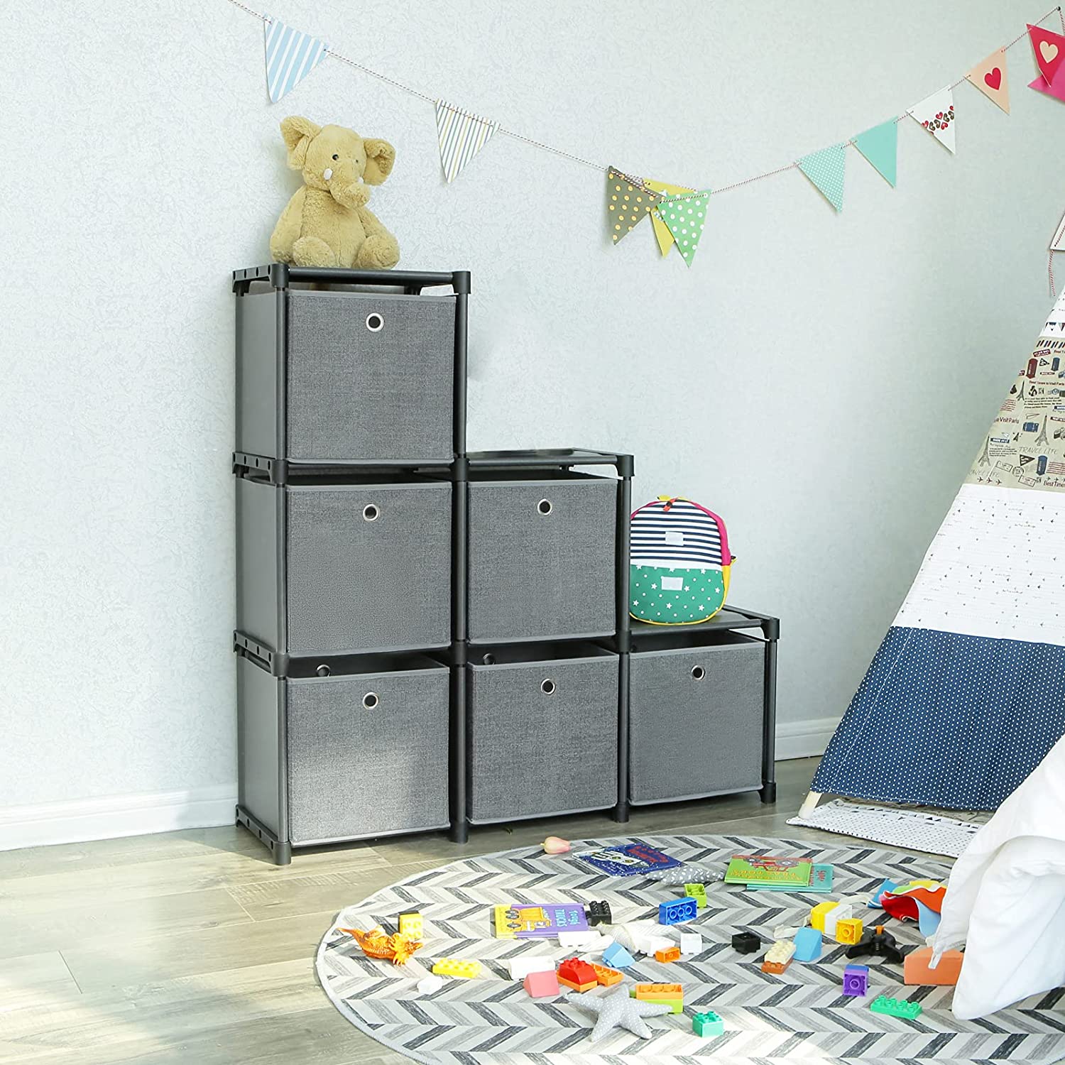 Sustav za pohranu sa 6 kutija od tkanine, 105 x 30 x 105 | SONGMICS-vitahome.hr