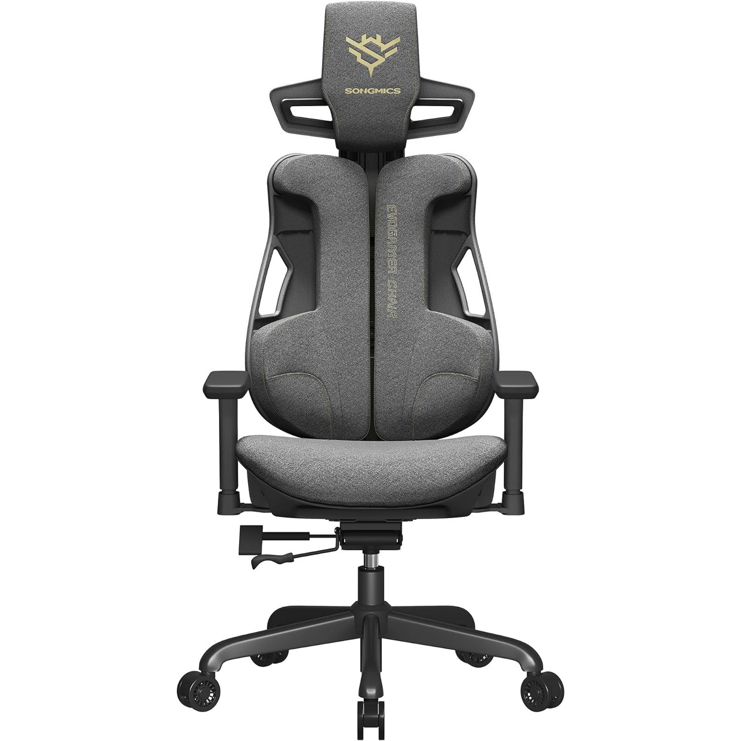 Szék, Irodai szék állítható fejtámlával és állítható kartámaszokkal, szürke-SONGMICS-Vita Home