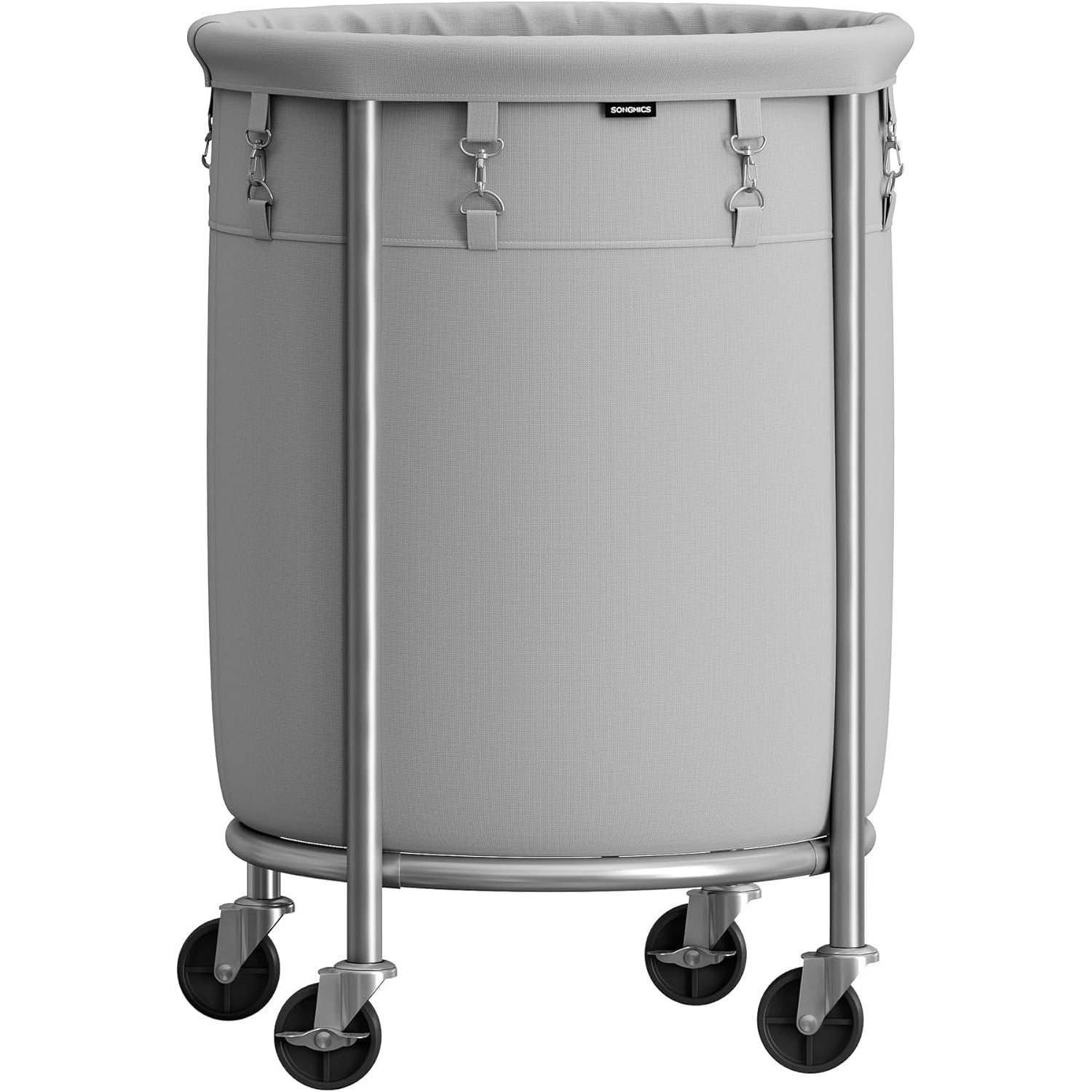 Szennyeskosár kerekekkel, szennyeskosár kerekekkel, 110 liter, szürke-SONGMICS-Vita Home