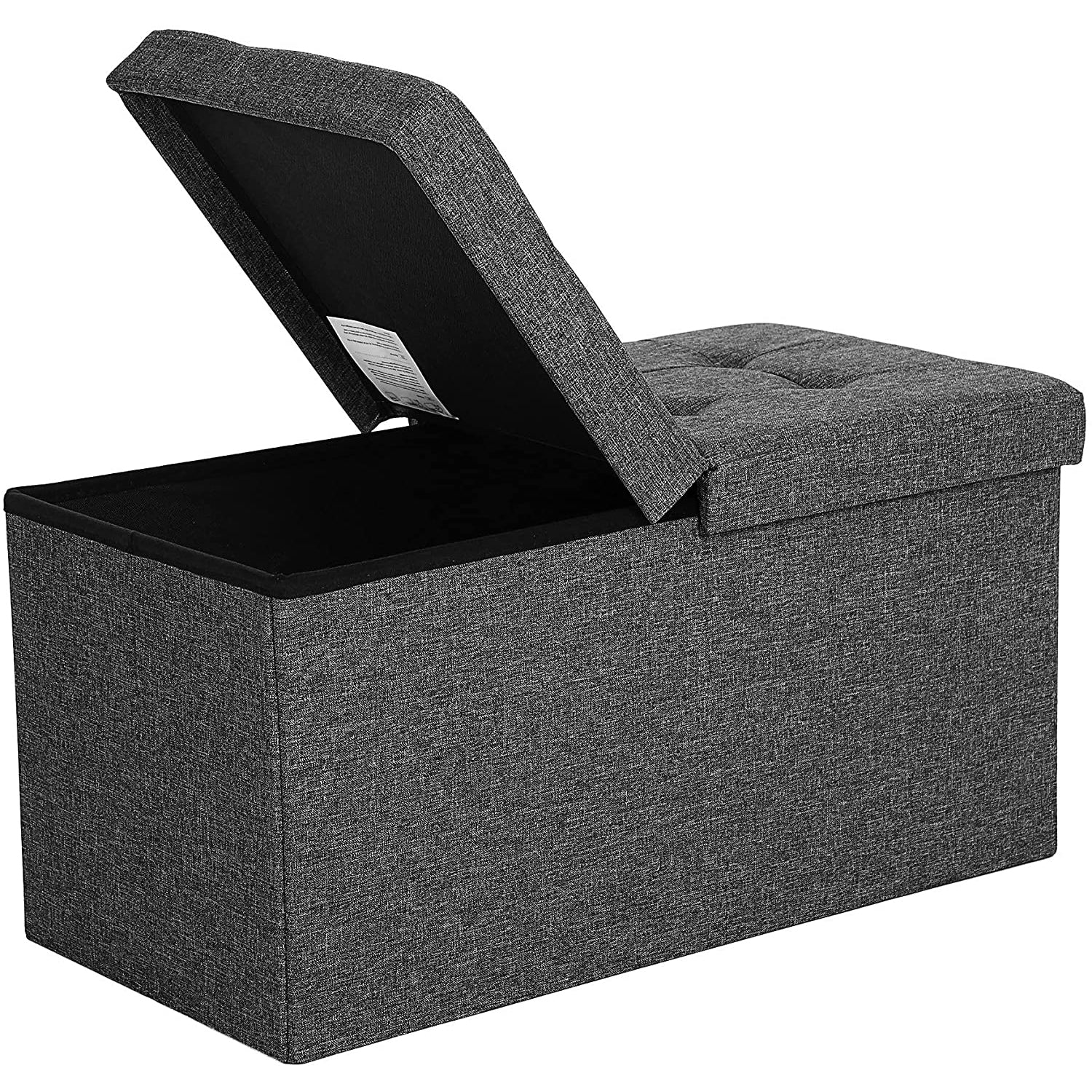 Tabure, klupa za odlaganje, 76 x 38 x 38 cm, tamno siva | SONGMICS-vitahome.hr