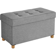 Tabure s prostorom za pohranu, 76 x 38 x 40 cm, svijetlo sive boje | SONGMICS-vitahome.hr